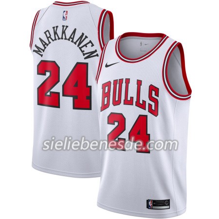 Herren NBA Chicago Bulls Trikot Lauri Markkanen 24 Nike 2019-2020 Association Edition Swingman